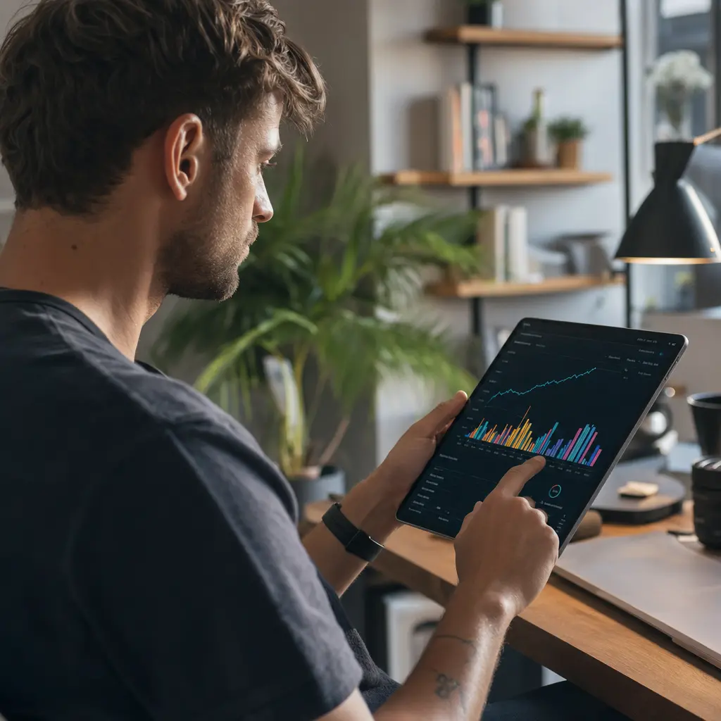 Modern creator monitoring engagement signals through an advanced analytics dashboard.