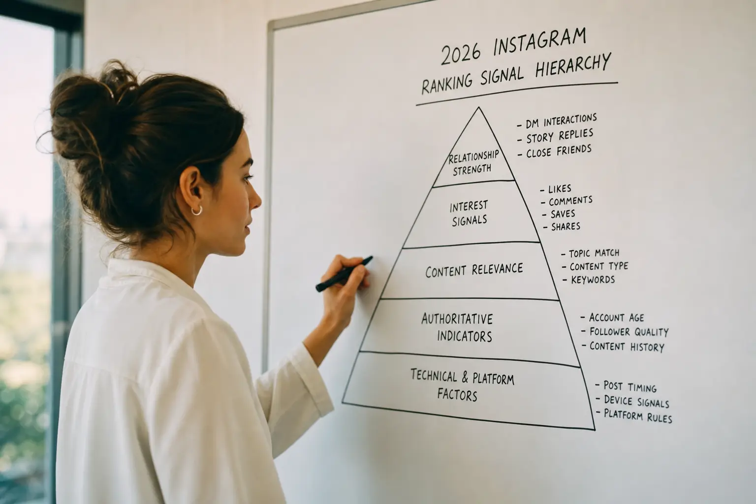 The 2026 Instagram Ranking Signal Hierarchy.