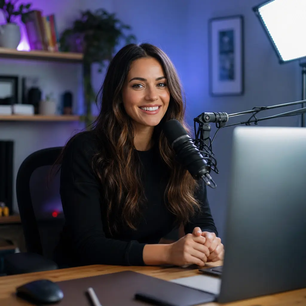 A home studio setup optimized for high-quality short-form content production.